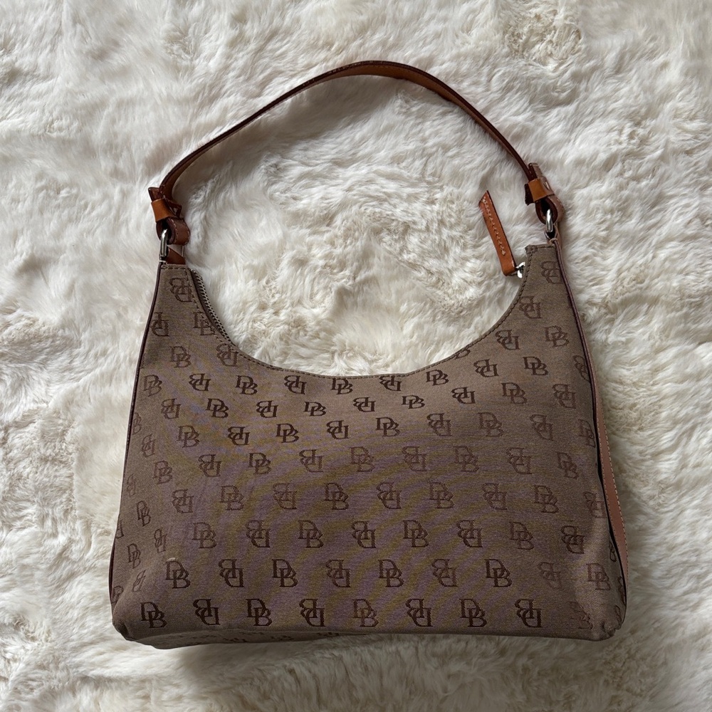 Dooney & Bourke Tan Monogram Shoulder Bag